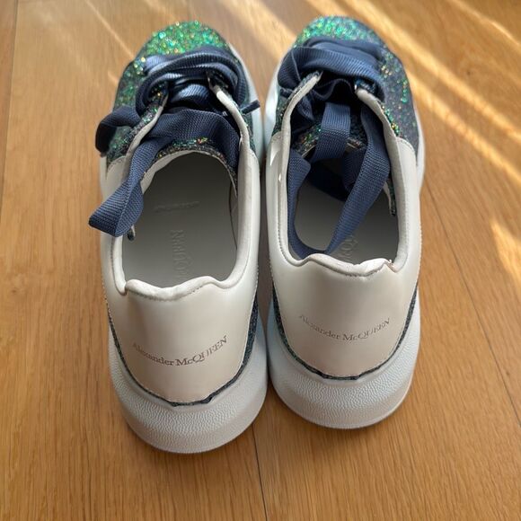 Alexander McQueen Women's Oversized Sneaker in Petrol Blue size 10 nwt - Picture 8 of 15